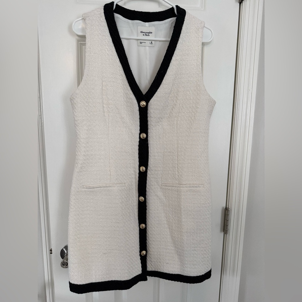Abercrombie & Fitch Cream and Black Mini Dress
